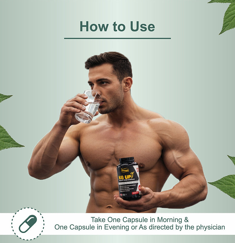 KG UP Ayurvedic Weight Gain Capsules | Best Weight Gainer Ayurvedic Medicine | No side effects and easy to use for gain weight | (Pack Of 60 Capsules in a Jar) image 4