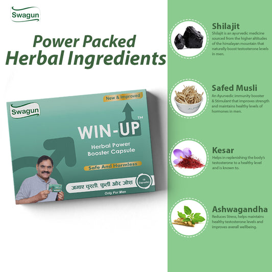 Win Up capsule Ayurvedic herbal ingredients including natural herbs used in traditional wellness formula