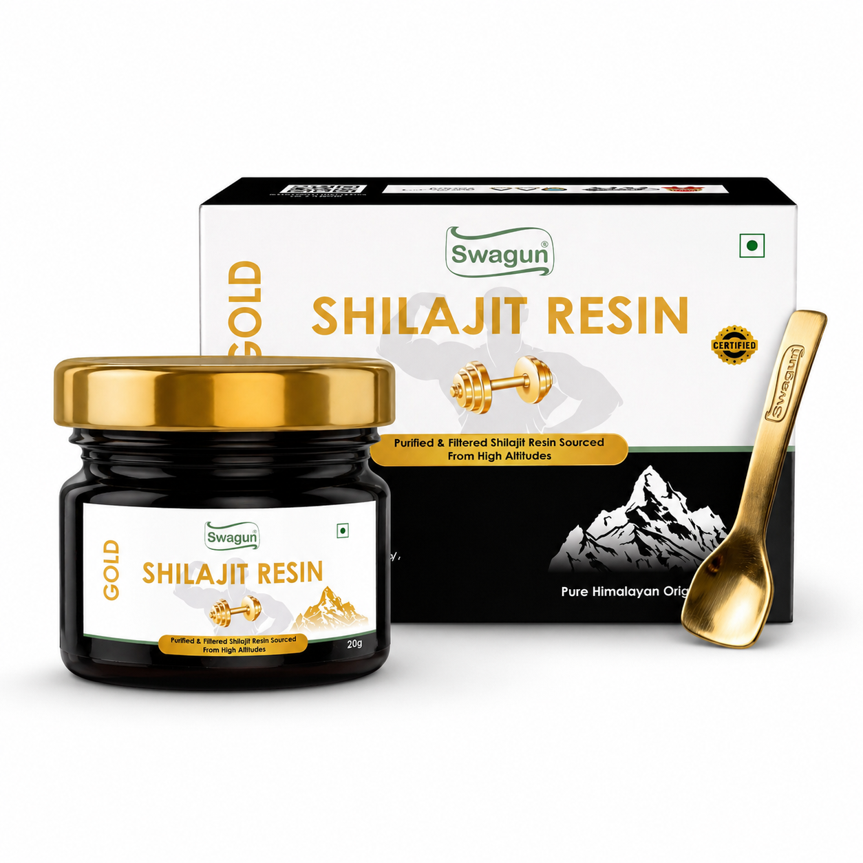 Swagun Gold Shilajit Resin – Pure Himalayan Strength & Energy Support
