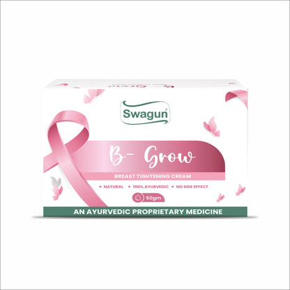 Swagun B-GROW Breast Tightening Cream | Ayurvedic Breast Firming Cream for Women | Supports Breast Firmness, Skin Elasticity & Natural Shape | 50gm