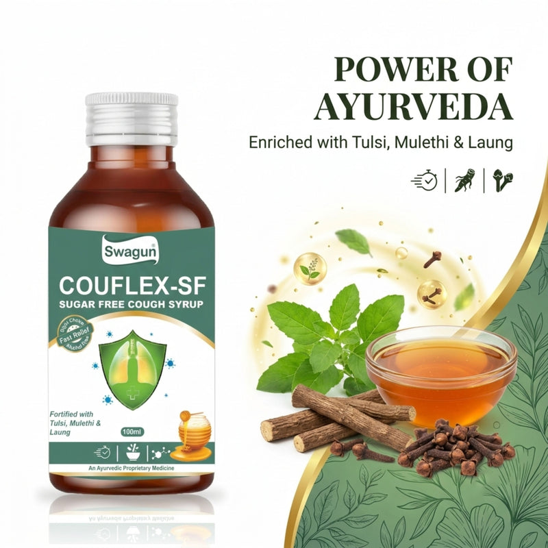 Enriched with Tulsi, Mulethi & Laung for natural cough and throat comfort
