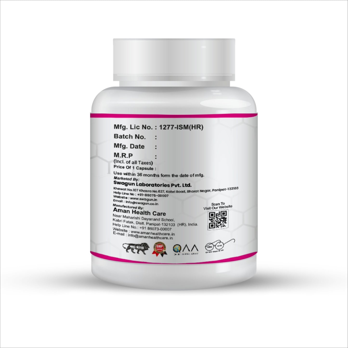 Swagun Win-Up F Women's Hormonal Balance Capsules | Ayurvedic Wellness & Vitality Support | 60 Capsules