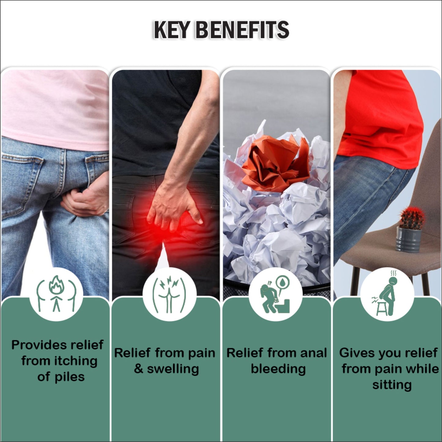 Arshfit Ayurvedic Piles Relief Combo – Capsule & Cream for Hemorrhoids Pain, Itching & Swelling Support