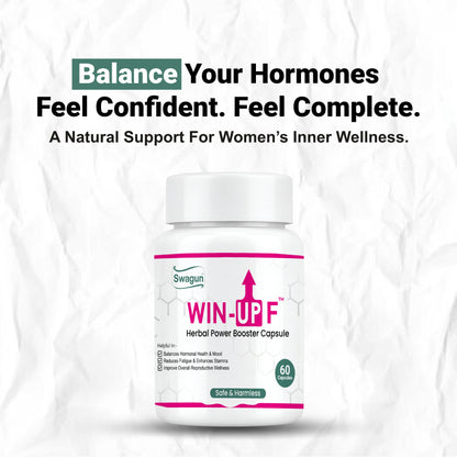 Swagun Win-Up F Women's Hormonal Balance Capsules | Ayurvedic Wellness & Vitality Support | 60 Capsules
