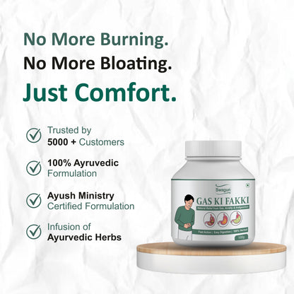 Ayurvedic Digestive Powder for Gas, Acidity & Bloating | Swagun Gas Ki Fakki 100g