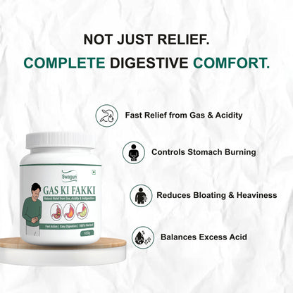 Ayurvedic Digestive Powder for Gas, Acidity & Bloating | Swagun Gas Ki Fakki 100g