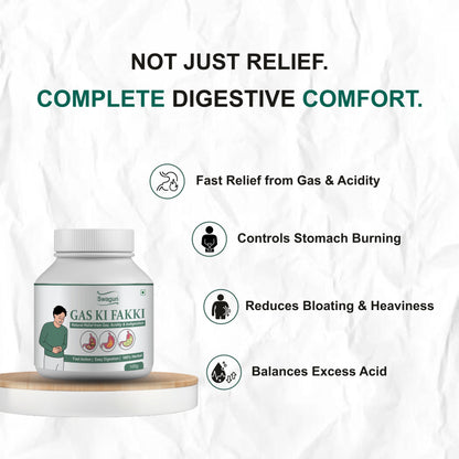 Ayurvedic Digestive Powder for Gas, Acidity & Bloating | Swagun Gas Ki Fakki 100g