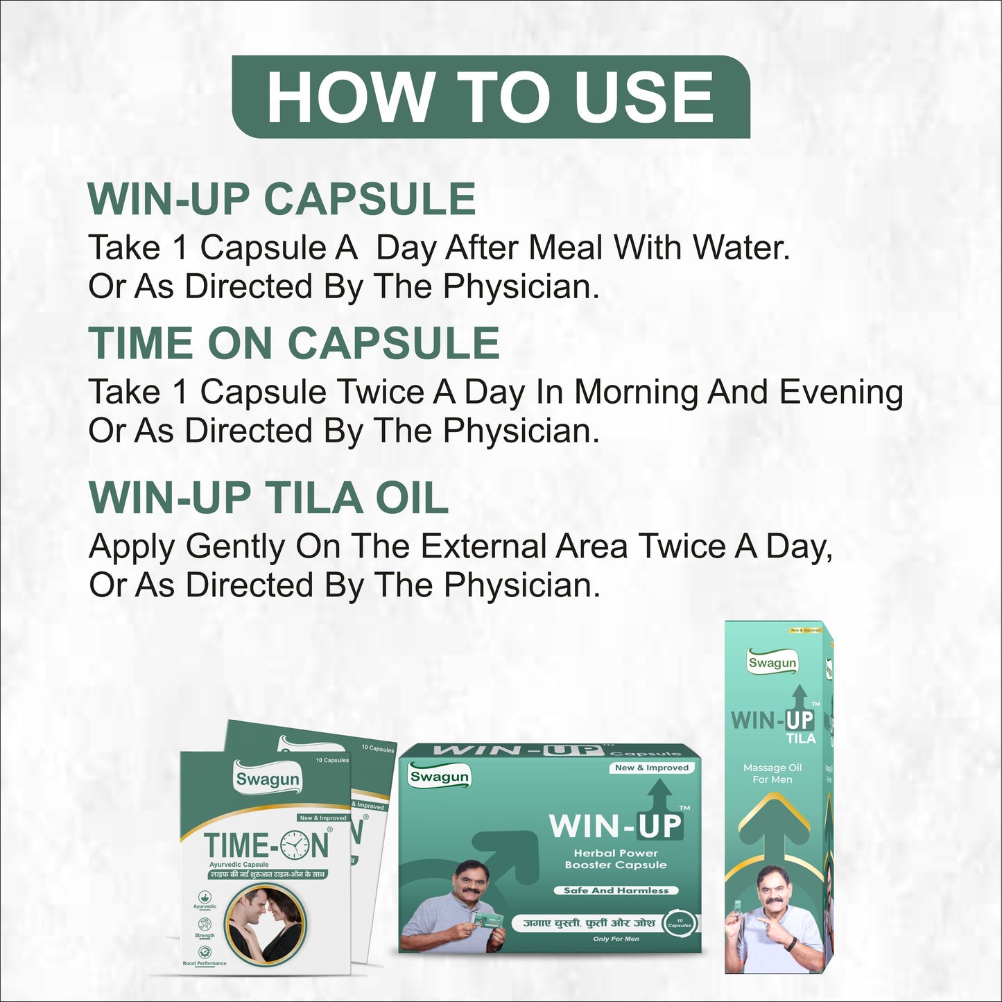 Swagun Win-UP + 2 Time-on+ Win Tila Oil Combo