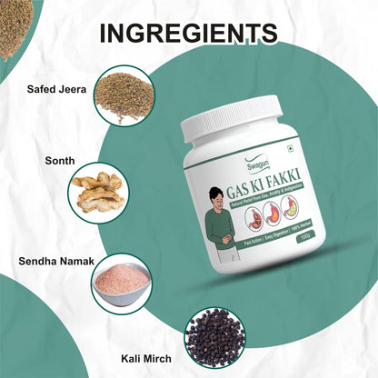 Ayurvedic Digestive Powder for Gas, Acidity & Bloating | Swagun Gas Ki Fakki 100g