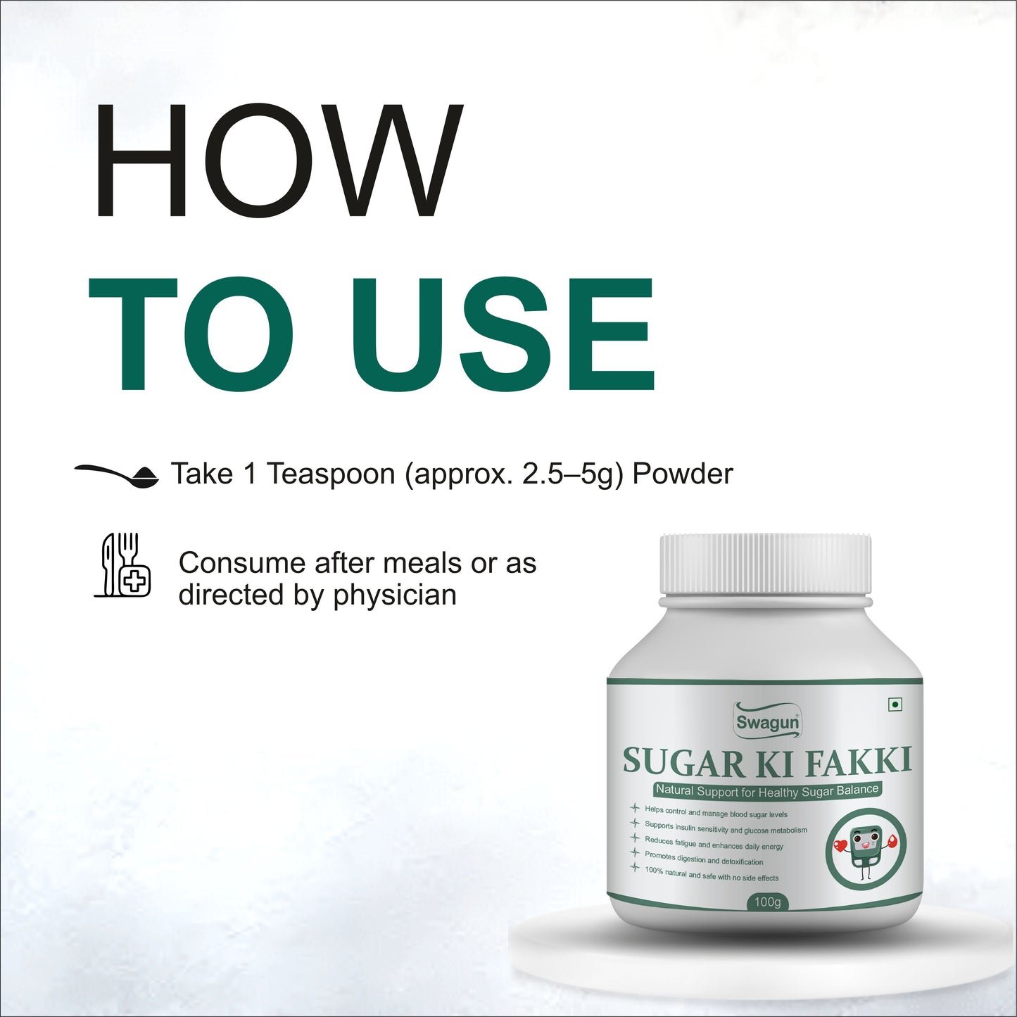 Swagun Sugar Balance Herbal Powder | Ayurvedic Suagr Ki Fakki 100g