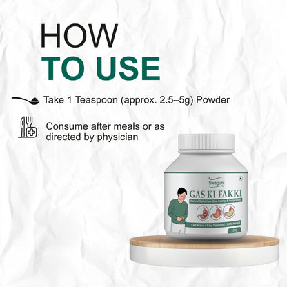Ayurvedic Digestive Powder for Gas, Acidity & Bloating | Swagun Gas Ki Fakki 100g