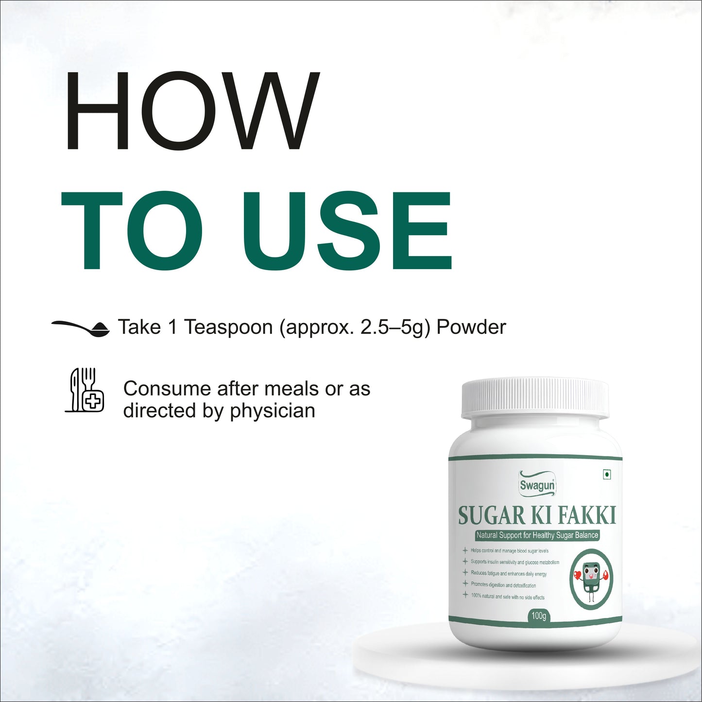 Swagun Sugar Balance Herbal Powder | Ayurvedic Suagr Ki Fakki 100g