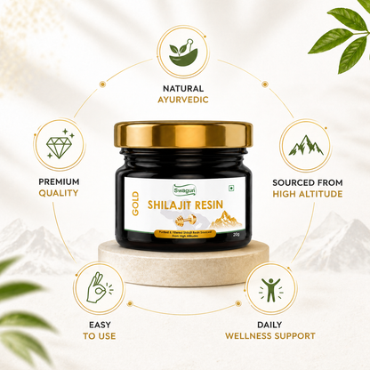 Swagun Gold Shilajit Resin – Pure Himalayan Strength & Energy Support
