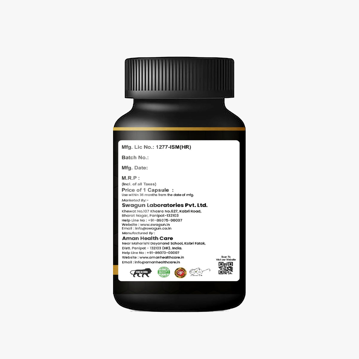 Swagun Rise Fire – Ayurvedic Capsules for Men's Vigor, Stamina & Vitality | 30 Capsules