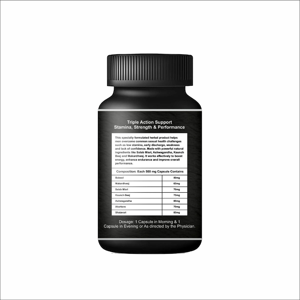 Swagun Spark Drive – Men's Performance Booster | 100% Herbal Formula | 60 Capsules