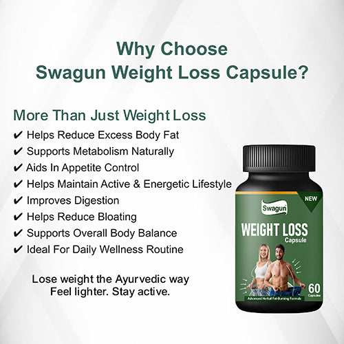 Swagun Weight Loss Capsule | Ayurvedic Herbal Formula for Fat Management & Metabolism Support | 60 Capsules image 2