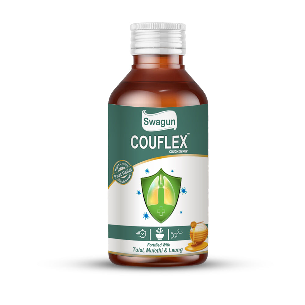 Couflex ayurvedic cough syrup herbal cough syrup for dry cough and throat irritation with tulsi mulethi and honey