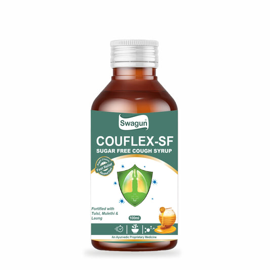 Swagun Couflex-SF Ayurvedic Sugar Free Cough Syrup for Dry & Wet Cough Relief