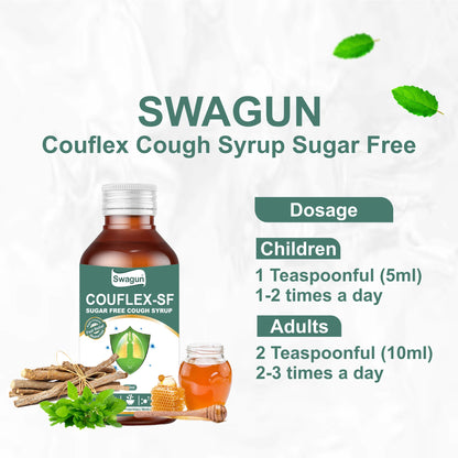Swagun Couflex-SF Ayurvedic Sugar Free Cough Syrup for Dry & Wet Cough Relief
