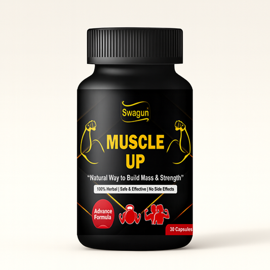 Muscle Up: Herbal Muscle Gain formula I Ayurvedic Muscle Gainer I Helps Improving Digestion and Muscle Mass for Men & Women- 30 Capsules image 0
