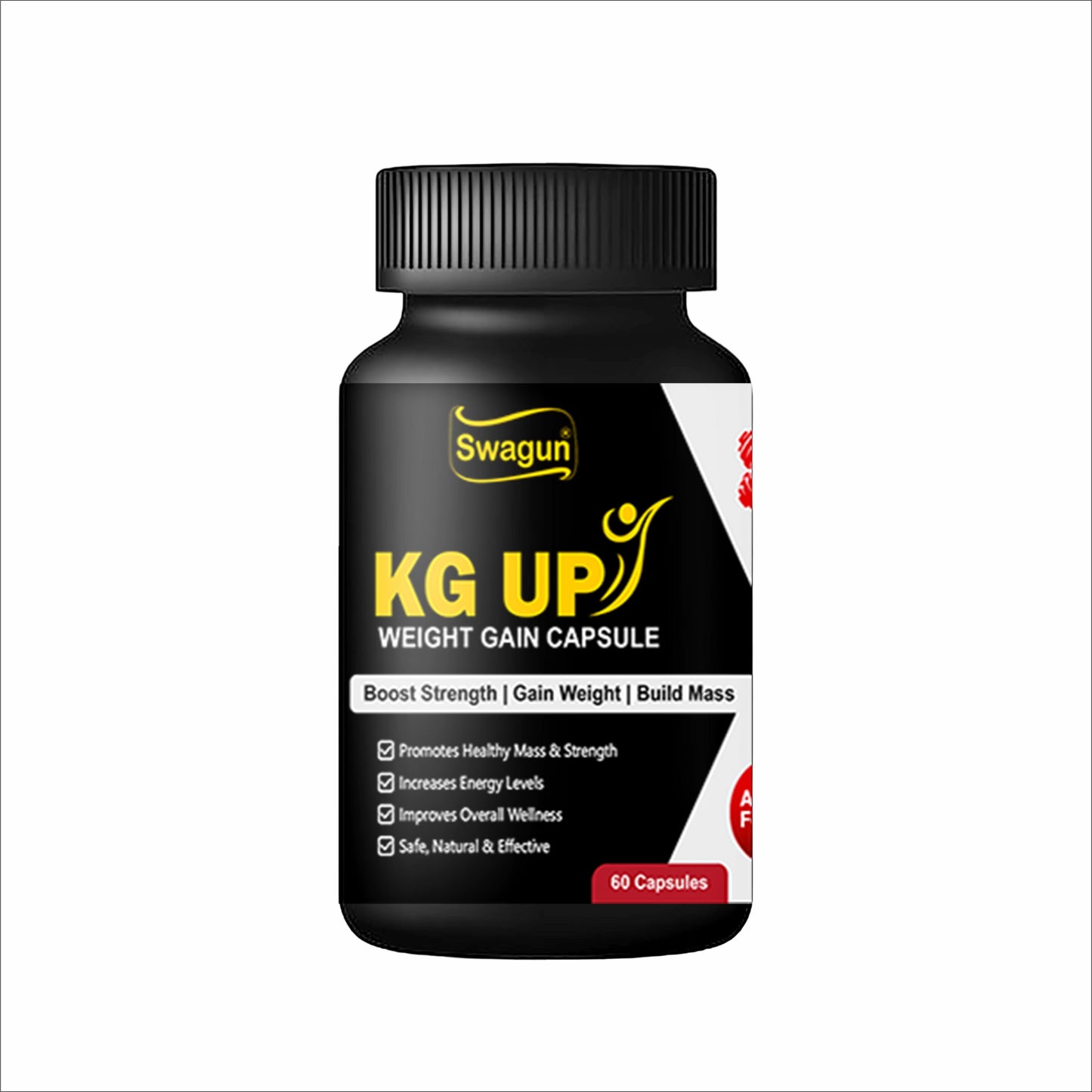 Swagun KG UP Ayurvedic Weight Gain Capsules for Healthy Muscle & Appetite –  60 Capsules