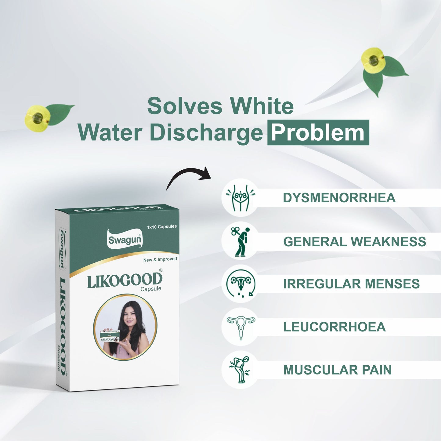 ayurvedic capsules for white discharge problem in women leucorrhoea support herbal medicine