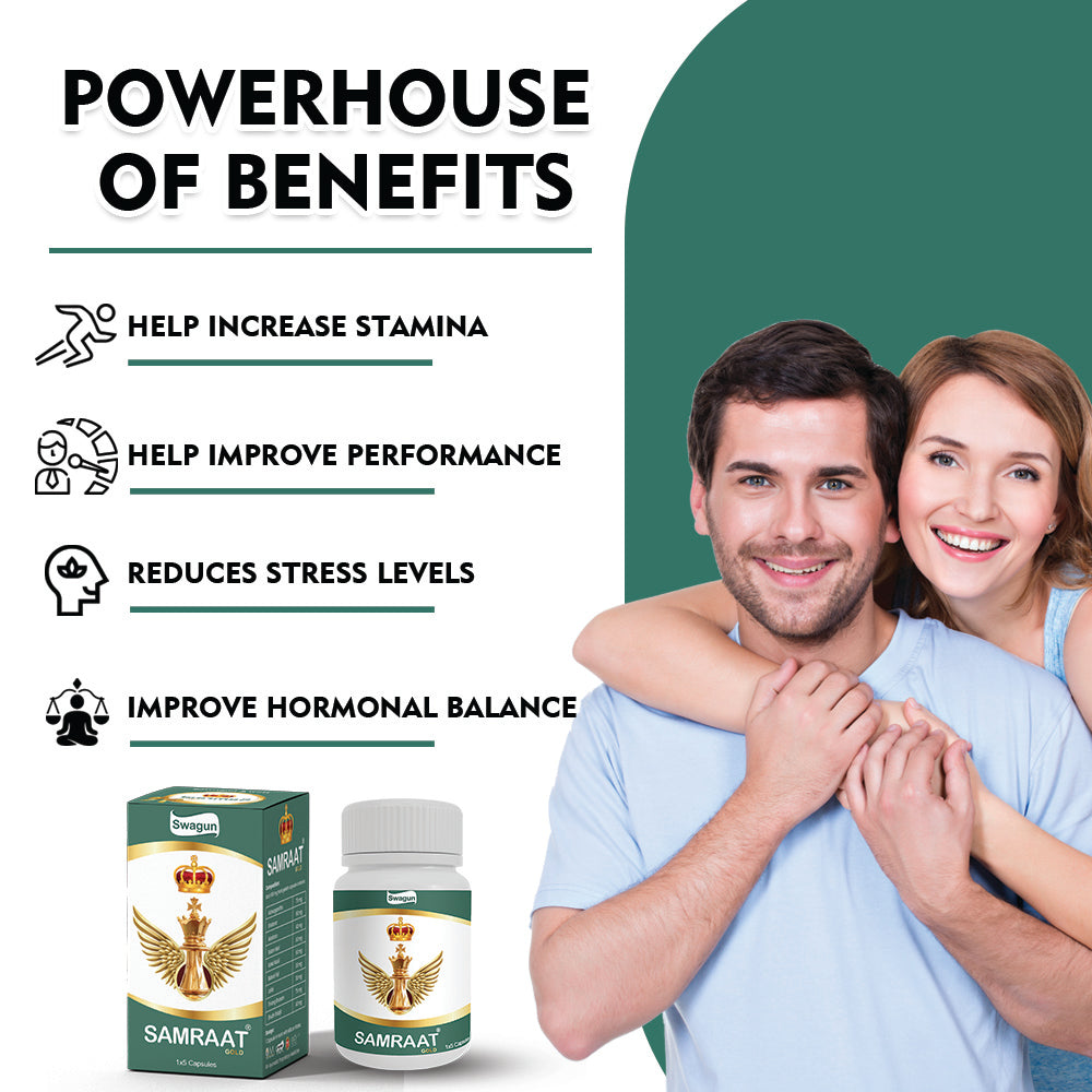Samraat herbal stamina capsules benefits supporting energy vitality performance stress balance and stamina naturally