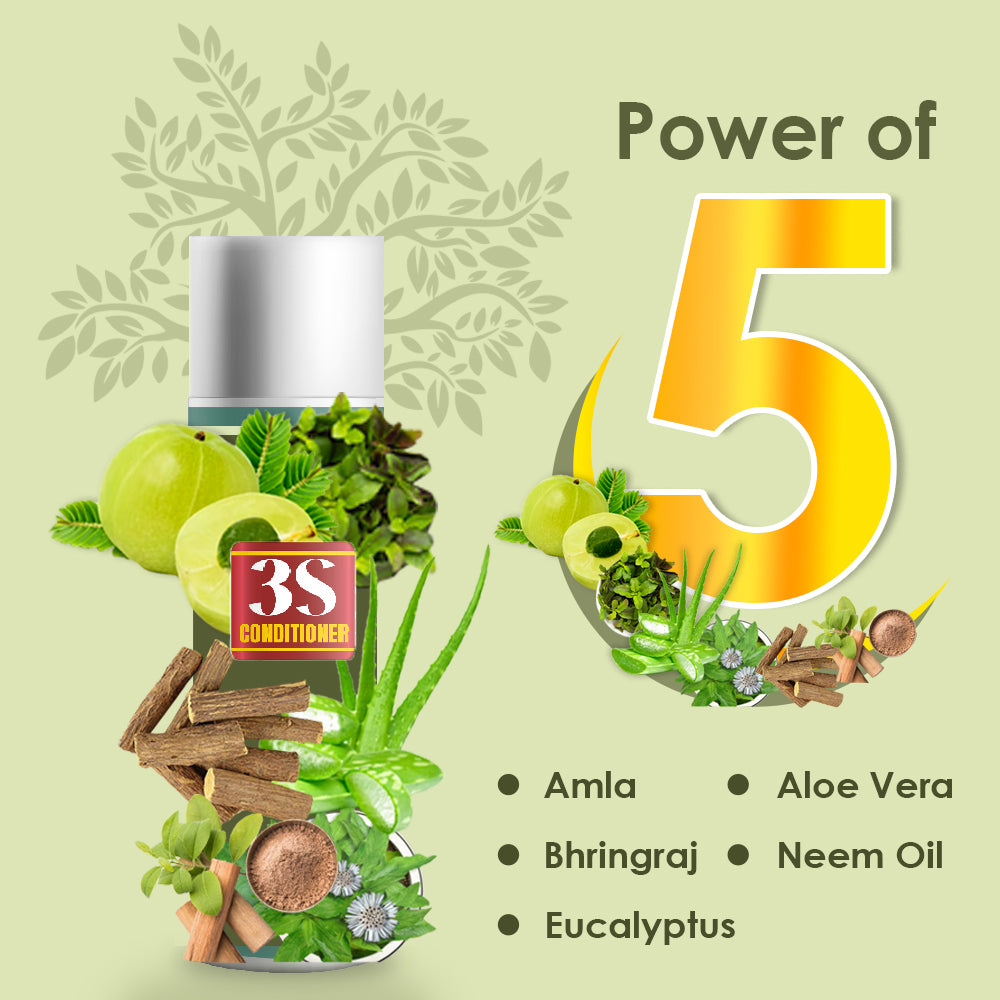 Ayurvedic hair conditioner with amla aloe vera neem bhringraj eucalyptus for healthy smooth hair