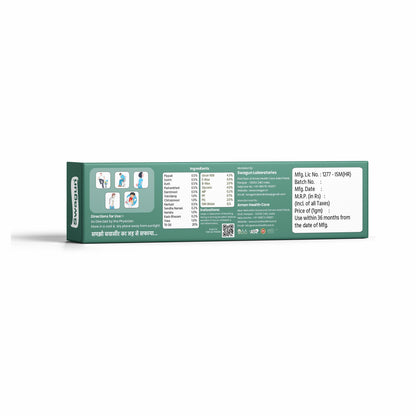 Ingredients and composition label of Swagun Arshfit Ayurvedic piles cream for hemorrhoids and piles treatment