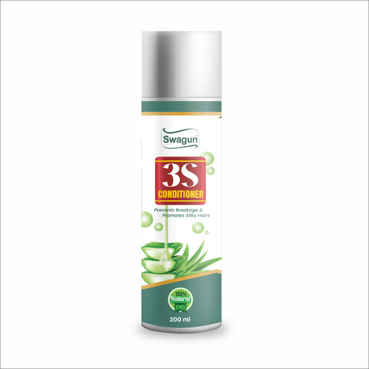 Ayurvedic hair conditioner Swagun 3S for smooth silky hair with anti frizz and breakage control