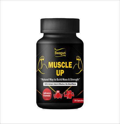 Swagun Ayurvedic Muscle Gainer Capsules 30 count bottle front view