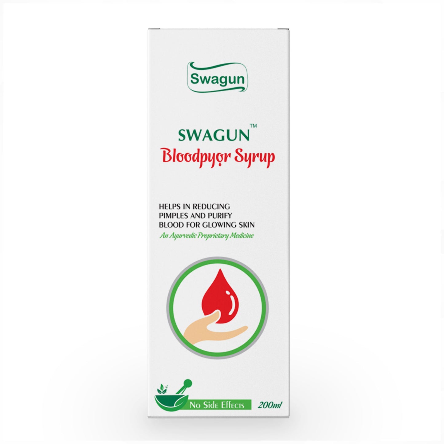 Swagun Ayurvedic blood purifier syrup for pimples acne and skin problems herbal blood detox formula