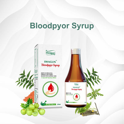Swagun Bloodpyor ayurvedic blood purifier syrup for pimples acne and clear healthy skin