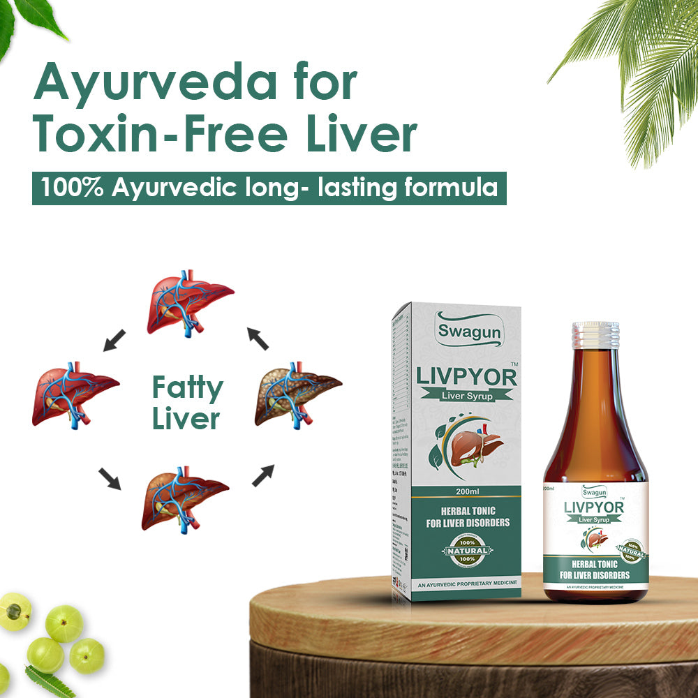Swagun Livpyor Ayurvedic liver syrup for fatty liver detox and natural liver cleansing support
