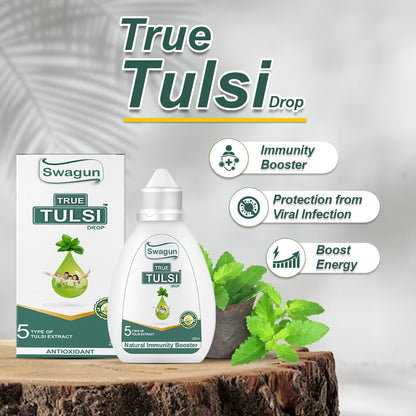Swagun True Tulsi Drops Ayurvedic herbal formula for daily immunity support and natural wellness
