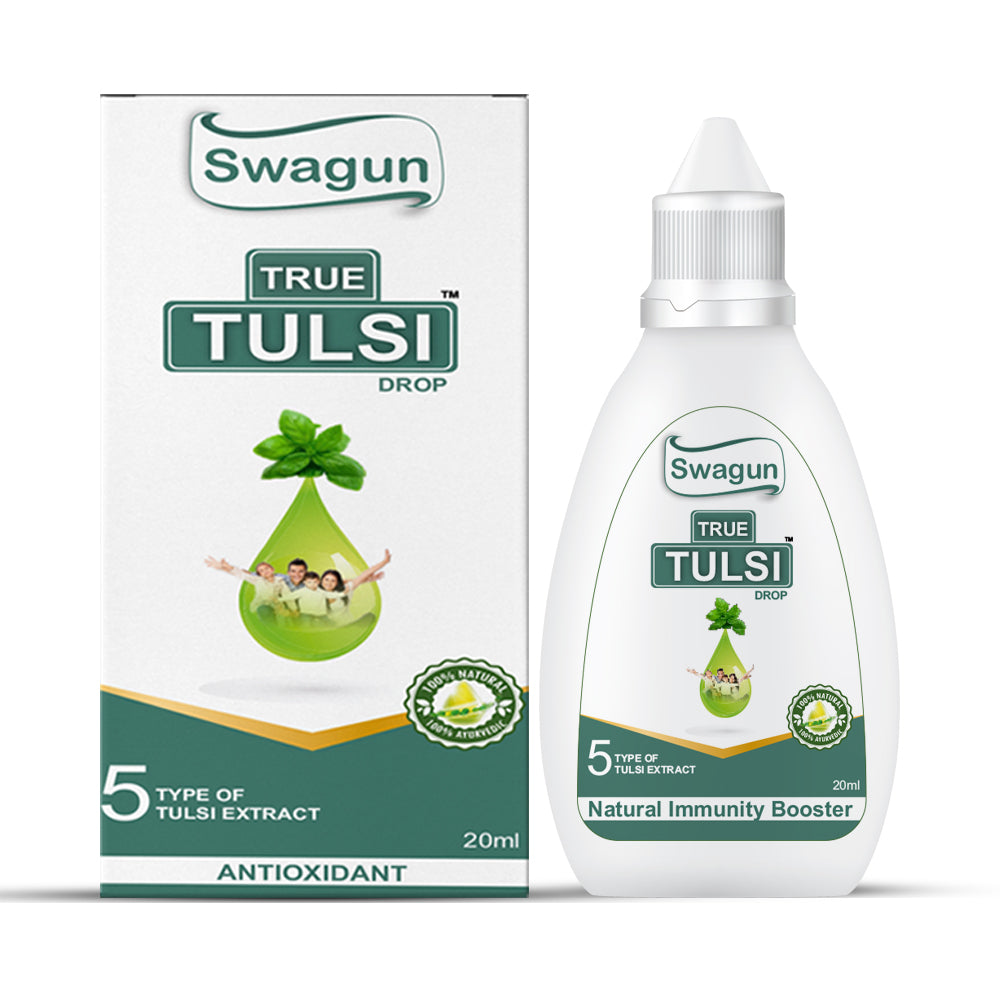 Swagun Tulsi Drops for Immunity with 5 types Ayurvedic Tulsi extract 20ml bottle