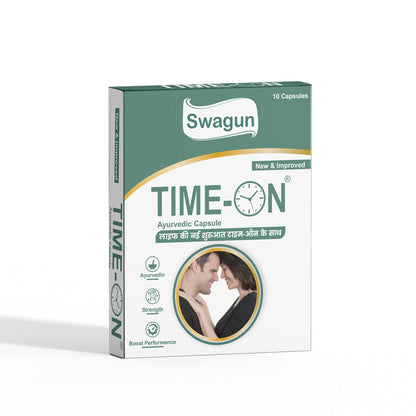 Time-On ayurvedic vitality capsule by Swagun herbal wellness supplement for men daily energy and vitality support