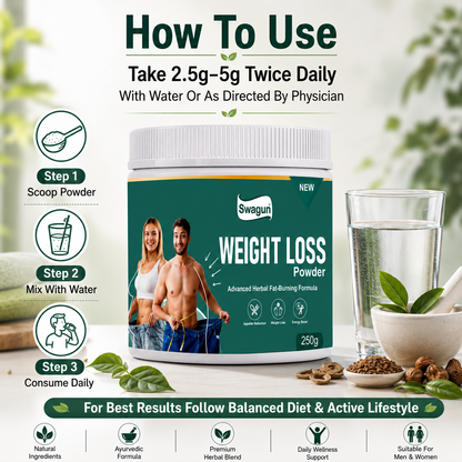 How to use Swagun Ayurvedic weight management powder daily