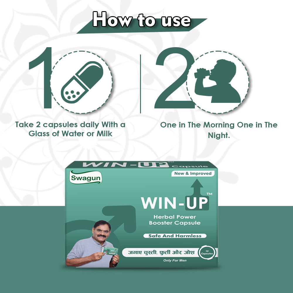 How to use Win Up herbal capsule daily dosage guide for Ayurvedic wellness supplement