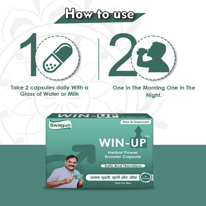 How to use Win Up herbal capsule daily dosage guide for Ayurvedic wellness supplement